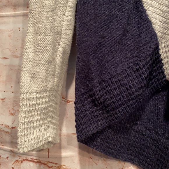 Madewell back zip hi low pullover sweater M grey - Picture 3 of 11